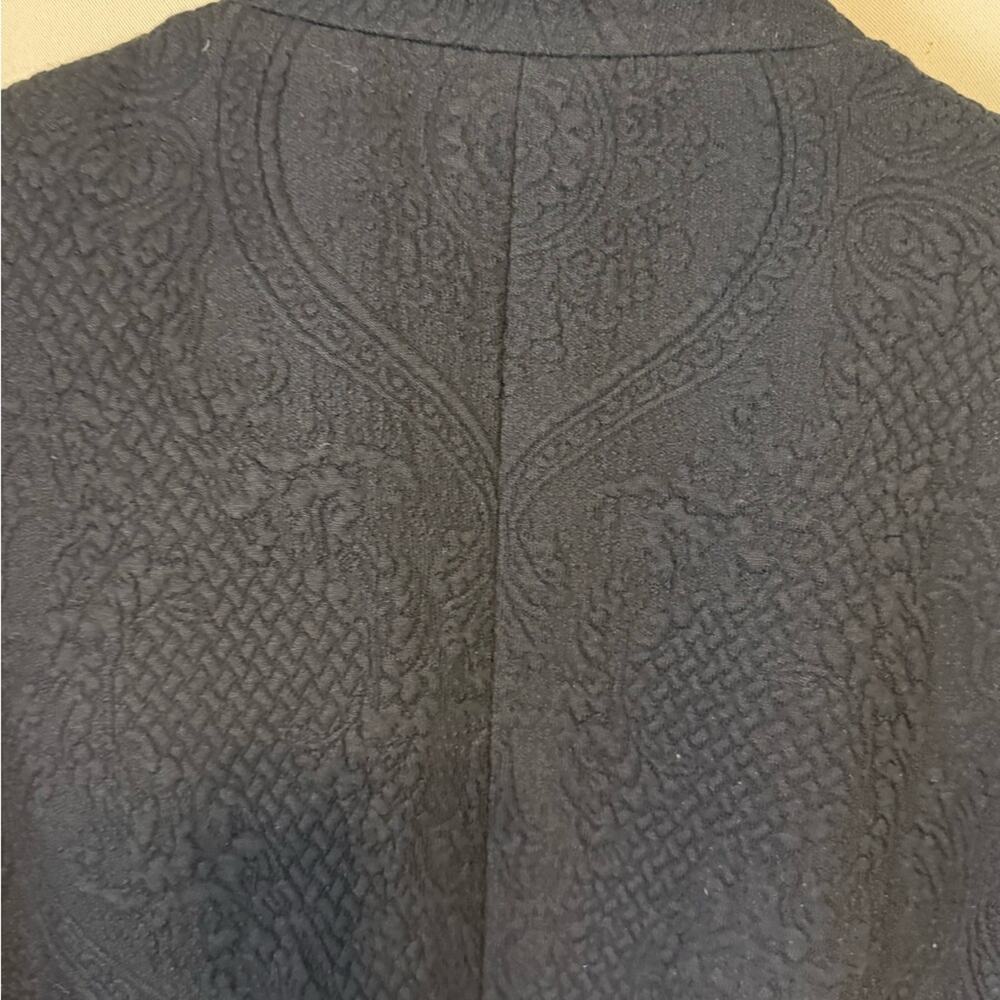 Etcetera Black belted Ruffle collar tie waist Coat size 6 - Picture 5 of 6